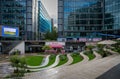 London, UK: Paddington Central in the rain