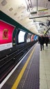 Passengers walking on the Bakerloo Line platform of the Paddington Underground Station Royalty Free Stock Photo