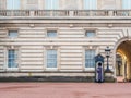 London, UK, Queen`s Life Guard at the entrance of Buckingham Palace Royalty Free Stock Photo