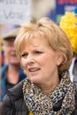 Anna Soubry MP at the `Put It To The People` protest demonstration. Royalty Free Stock Photo