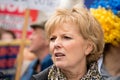 Anna Soubry MP at the `Put It To The People` protest demonstration. Royalty Free Stock Photo