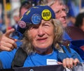 Pro-EU anti-Brexit supporter at the National Rejoin March in London. Royalty Free Stock Photo