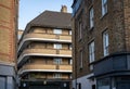 London, UK: Residential building seen from Lower Marsh looking along Grindal Street close to Waterloo Station in London