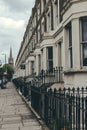 A row of typical British terrace houses in London Royalty Free Stock Photo