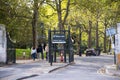 London, UK - September 14, 2023: Battersea Park trees and woodland entrance