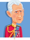 London, UK, 22 September 2018, Charles Prince of Wales Vector Caricature