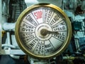 LONDON/UK - SEPTEMBER 12 : Engine Speed Dial on HMS Belfast in L