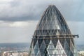 LONDON, UK - SEPTEMBER 26, 2016: The Gherkin tower over London s Royalty Free Stock Photo