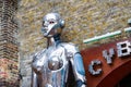 Giant robot statue flanking outside a shop in Camden Market