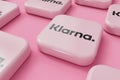 LONDON, UK - September 2023: Klarna online financial service provider company logo. 3D Rendering