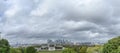 Panorama of the National Maritime Museum and Canary Wharf, London, Royalty Free Stock Photo