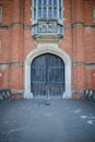 The Majestic Wooden Entrance to the Hampton Court Palace Royalty Free Stock Photo