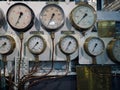 LONDON/UK - SEPTEMBER 12 : Pressure Valves on HMS Belfast in Lon Royalty Free Stock Photo