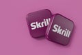 LONDON, UK - September 2023: Skrill online financial service provider company logo. 3D Rendering