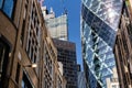 London, UK - September 02, 2018: 30 St Mary Axe aka The Gerkin skyscraper in the City of London