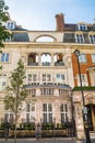 Street view in Mayfair with beautiful periodic buildings. London