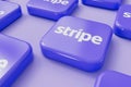 LONDON, UK - September 2023: Stripe online financial service provider company logo. 3D Rendering