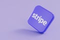 LONDON, UK - September 2023: Stripe online financial service provider company logo. 3D Rendering