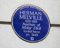 Herman Melville Plaque in London, UK Royalty Free Stock Photo