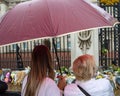 Well-Wishers Paying their Respects to Queen Elizabeth II at Buckingham Palace