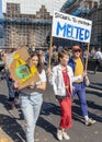 London / UK - September 20th 2019 - Young climate change activist hold signs saying Sequel To Frozen, Melted, and Strike Back