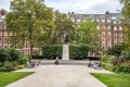 London, UK - September 14, 2023: A view of the Roosevelt statue in Grosvsnor Square