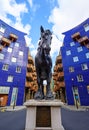 London, UK: Statue of Jacob, the Circle dray horse located at The Circle, Queen Elizabeth Street in Shad Thames