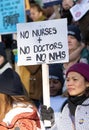 Nurses on strike at University College Hospital - London, UK.