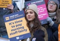 Nurses on strike at University College Hospital - London, UK.