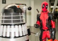 Dalek and Deadpool cosplay at the London Film & Comic Con 2017