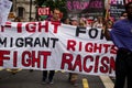 UK Black Lives Matter protest march through central London. Royalty Free Stock Photo