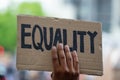 Protesters holding sign at Black Lives Matter protest demonstration in London. Royalty Free Stock Photo