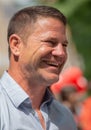 Naturalist and TV presenter Steve Backshall MBE at the Time Is Now demonstration in central London.