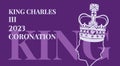 Banner for King Charles III Coronation with British flag vector illustration. Greeting card for celebrate a coronation