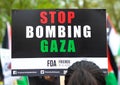 FREE PALESTINE protest demonstration, Marble Arch / Kensington, London, UK. Royalty Free Stock Photo