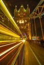 London UK - Tower Bridge - in the night - long exposure