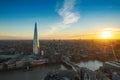 London, UK. 03-11-2018. View at south London with Shard from Sky Garden Terraces.