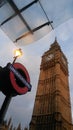 London, underground, Big Ben Royalty Free Stock Photo