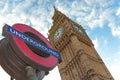 London underground and Big Ben Royalty Free Stock Photo