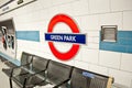 London underground at GREEN PARK station Royalty Free Stock Photo