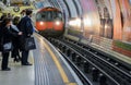 London Underground - people waiting for a train