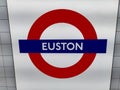 London Underground platform sign for Euston station