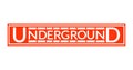 London Underground rectangular logo vintage sign isolated