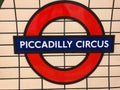 London Underground station entrance sign. Royalty Free Stock Photo