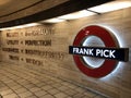 London Underground station entrance sign. Royalty Free Stock Photo