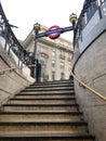 London Underground station entrance sign. Royalty Free Stock Photo