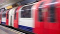 London Underground subway train Royalty Free Stock Photo