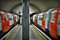 London Underground Trains Clapham North Royalty Free Stock Photo