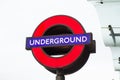 Underground tube sign in London Royalty Free Stock Photo