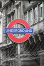 London Underground tube sign Royalty Free Stock Photo